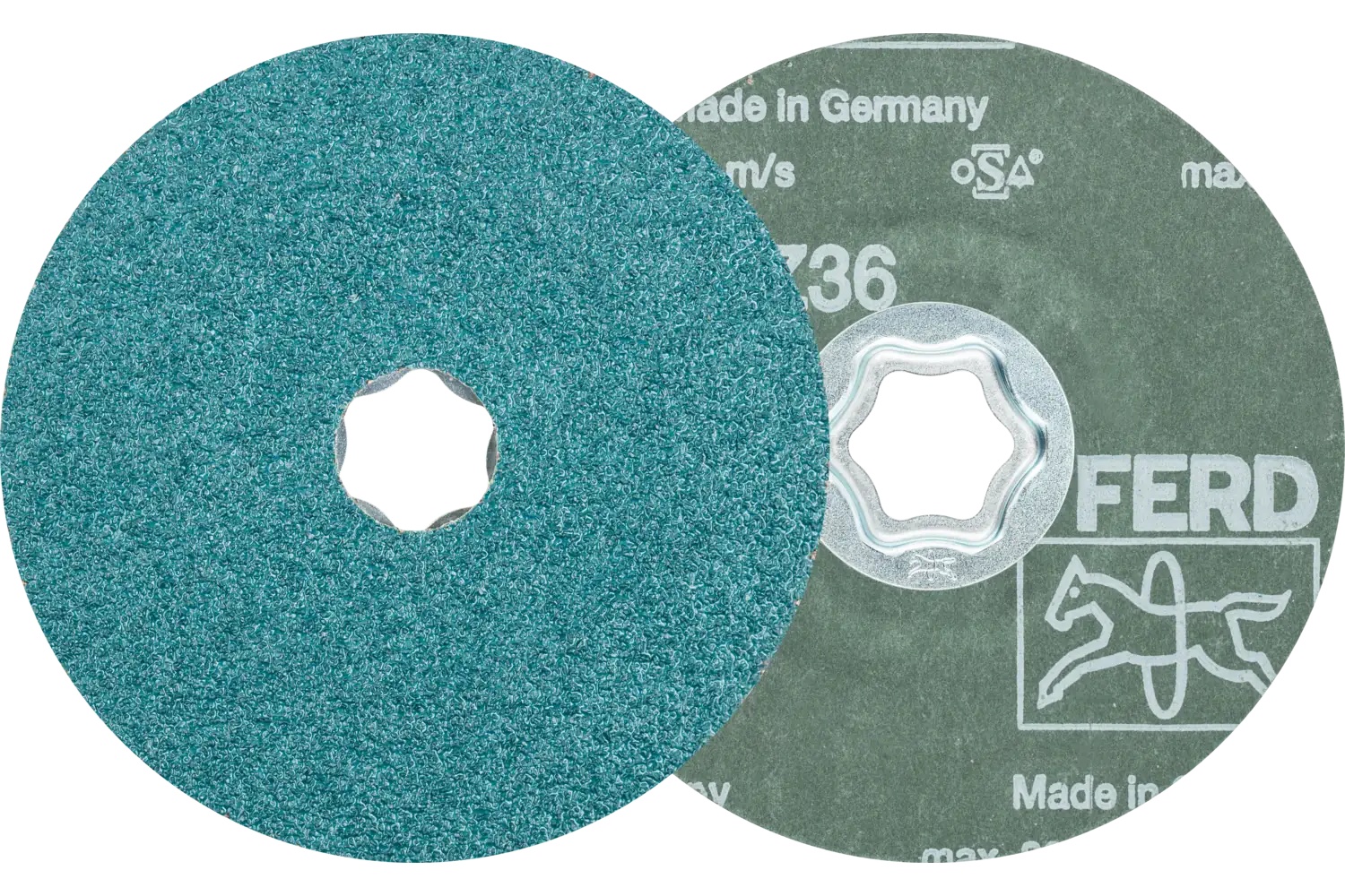 Picture of Pferd Combiclick® Fiber Disc, 4-1/2" Dia, 36 Grit, Zirconia alumina